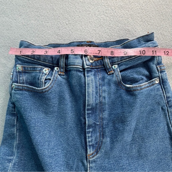 A.P.C. Spring Jeans Womens 25 Blue High Rise Straight Leg Raw Hem Classic Iconic - Picture 8 of 11